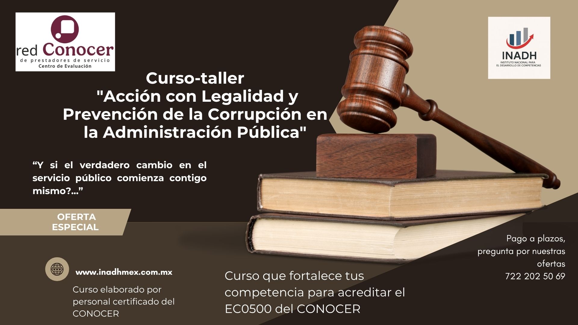 Curso-taller Acción con Legalidad y Prevención de la Corrupción en la Administración Pública